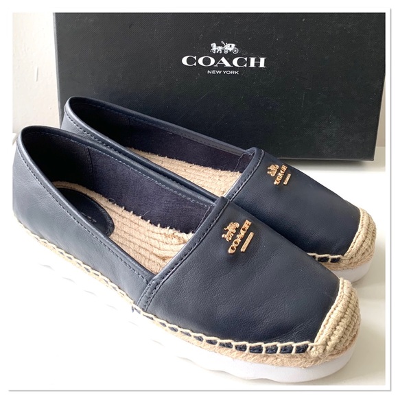 Coach Shoes - Coach Rye Midnight Navy Espadrilles Sneakers